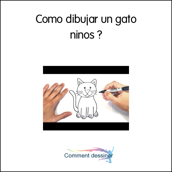 Como dibujar un gato niños